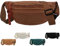 XIEXIESHER Sac Banane Velours Côtelé, Femme Velour Côtelé, Sac à bandoulière Sangle Réglable, Polyvalent pour Femme Homme pour Faire du Shopping, Voyager et Travailler(Brun)