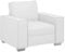 vidaXL Stylischer moderner Einzelsofa Weiß Kunstleder Langlebiges Design Bequeme Sitzgelegenheit Für Wohnzimmer Und Büro Verwendung Indoor Möbel Für Erwachsene Zeitgenössischer Armlehnsitz Lounge