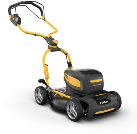 STIGA Multiclip 747e V Kit Tondeuse à Gazon Tractée, Batterie 48V, 45 cm de Coupe, Fonction Mulching, 6 Vitesses, 1500 m²