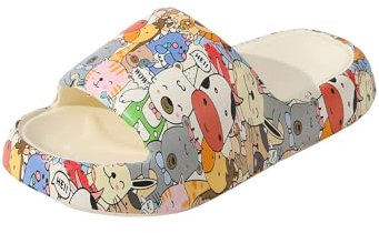 R-ISLAND Chanclas mujer, Verano,Adulto,Zapatillas,Con dibujos,Comodo y Ligero,Perfecto para Casa,Piscina,Playa.(Animales 39)