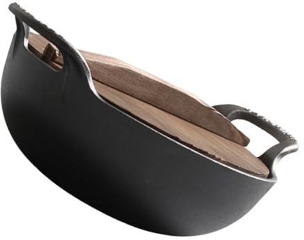 PAMINGONO Cast Iron Saucepan Skillet Cast Iron Cookware Easy-clean Surface Stew Pot