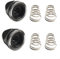 ZWEquipint Kit de accesorios para cubo de rueda de bicicleta, 4 resortes de acero inoxidable y 2 tuercas M5 de aluminio, para cubos y ejes de rueda de bicicleta, juego de componentes de ciclismo