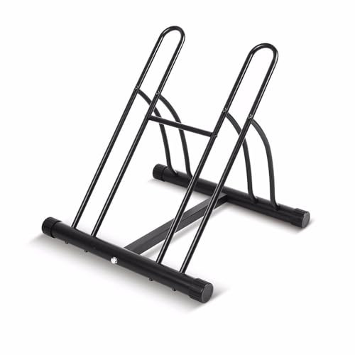 INION Fahrradständer für 2 Fahrräder, Boden Fahrradhalter, Fahrrad Parkplatz, Stahl, für Reifen bis 29 Zoll - MHBB5012