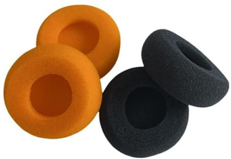 Adhiper Ersatz-Ohrpolster für Koss Porta Pro, KSC75, KPH40, KPH30i und JLab Rewind Kopfhörer, 2 Paar Portapro Ohrpolster 50 mm (Orange + Schwarz)