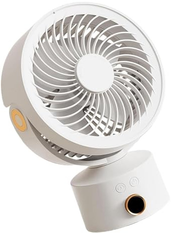 Uxsjakjsd Compact Quiet USB Rechargeable Desktop Fan, Long-Life Mini Device for Travel &