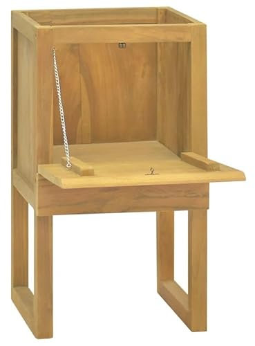Eleganz Armoire de salle de bain, en teck massif, 41 x 40 x 75 cm, pour salon, durable et élégante, parfaite pour les petits espaces et l'aménagement moderne