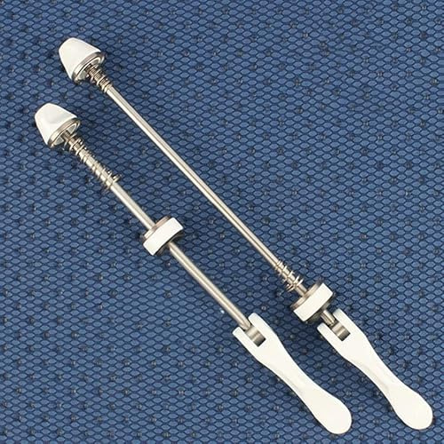 Schnellspann-Radverriegelungssystem für Rennräder, 2 Stück, leicht, aber stark, Aluminium und Edelstahl (weiß)