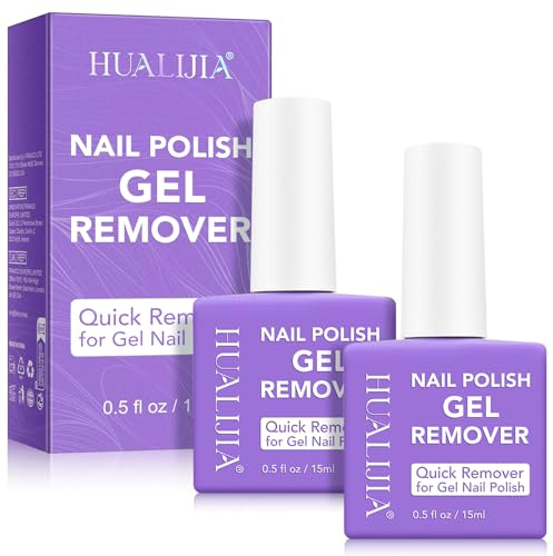 Gel Nail Polish Remover, Gel Polish Remover Quick & Easy Remove Within 2-5 Minutes, Not Hurt Nails(2 PACK)