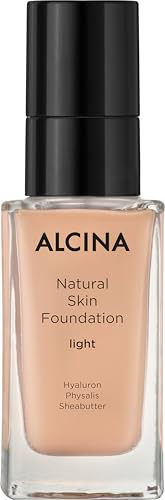 ALCINA Natural Skin Foundation light - 1 x 35 ml - Zweite-Haut-Effekt - Individuell aufbaubare Deckkraft - Natürliches, seidenmattes Finish - Alle Hauttypen - Mit Hyaluron & Sheabutter
