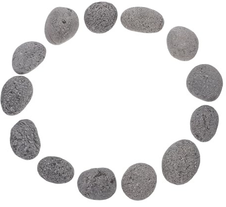 BESPORTBLE Pierres Volcaniques Naturelles 3-5 Cm 1 Kg pour Foyer Extérieur, Médias de Cheminée Résistants la Chaleur, Pierres de Barbecue Réutilisables pour Aménagement Jardin et Décoration