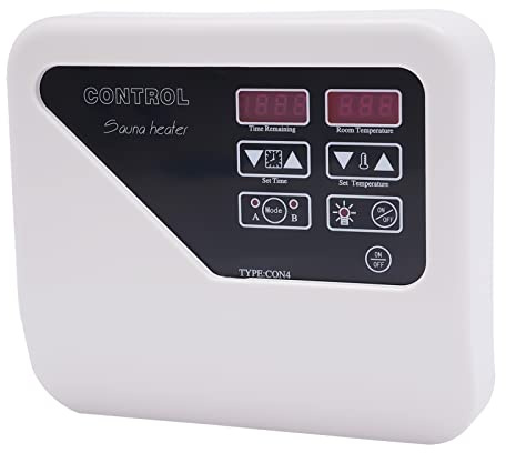 3-9KW Digitale Sauna Steuerung, Saunasteuergerät Saunasteuerung mit Timer, Lichtschalter und 2 Betriebsmodi, Steuereinheit Saunakontrolle für Geeignet private Saunen, Spas, Fitnesszentren