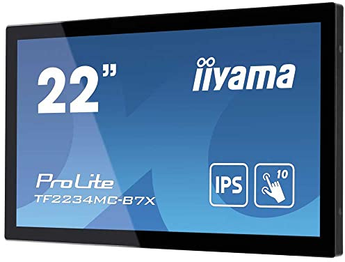 iiyama ProLite TF2234MC-B7X - LED monitor - 22 (21.5 viewable) - open frame - touchscreen - 1920 x 1080 Full HD (1080p) @ 60 Hz - IPS - 350 cd/m² - 1000:1-8 ms - HDMI, VGA, black (Renewed)