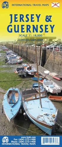 Jersey / Guernsey: doppelseitig Jersey 18T. Guernsey 18T. mit Plan Alderney, Sark, Herm 1:18000