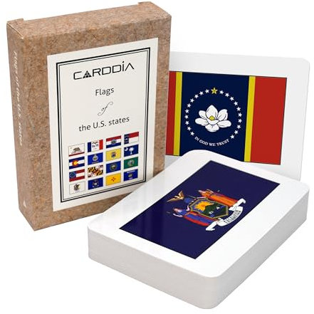 Flags of the U.S. states educational flashcards