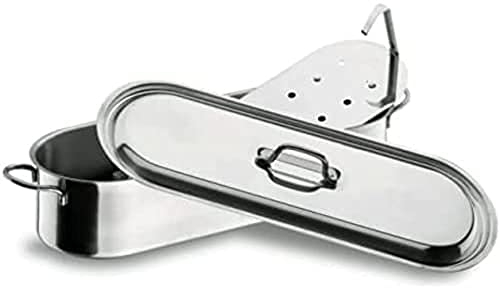 Lacor 50460 Poissonnière avec Grille 60 cm, Argenté