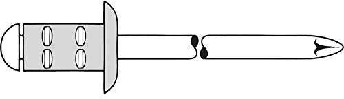 GESIPA Blindniete PolyGrip 500 Stück (Alu/Stahl 4,8x10, Nietschaft-ø 4,8 mm, Scherkraft 1500 N, Zugkraft 2300 N, Flachrundkopf) 1433831