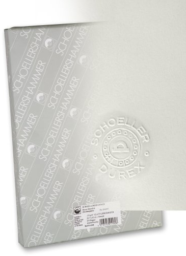 Schoellershammer Papier de Dessin Duria, Lisse, A3, 200g/m2, 100 Feuilles VF5003297 Blanc