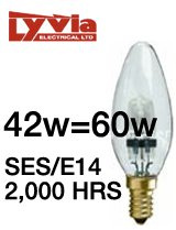 10x Lyvia Dimmable EnergySaver Candle Xenon Bulb G9 Lamp(42w=60w) SES/E14 -