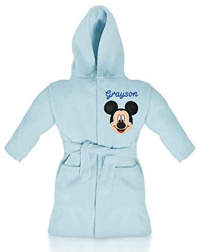 Oh Sew Simple Mickey Personalised & Applique Super Soft Fleece Dressing Gown/Bathrobe (2-3 Years)