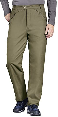 Chums Men's Fleece Lined & Water Resistant Walking & Hiking Trousers Khaki 38W / 31L