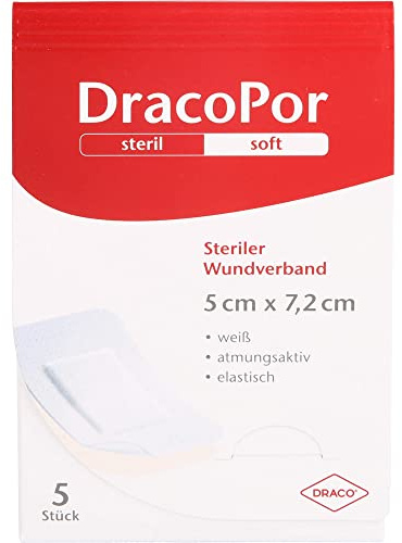 DRACOPOR Wundverband 5x7,2 cm steril 5 St
