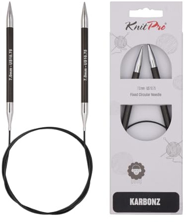 KnitPro Karbonz Fixed Circular Needles 32 (80cm) | 7.00mm