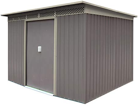 DEMA Metall Geräteschuppen Manchester - Gerätehaus, Gartenschuppen, Gartenhaus - stabil, wetterfest, langlebig - Werkzeug, Garten, Lagerung