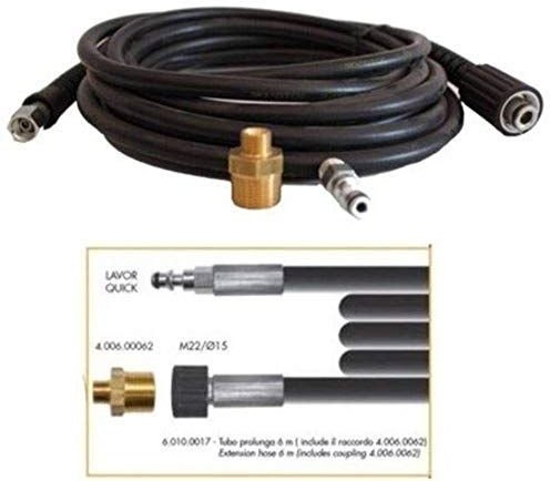 Lavor 60100017 Tubo ad alta pressione 6.010.0017 adatto per idropulitrici Einhell, Parkside