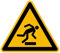 LEMAX® Warnschild, Warnung vor Hindernissen am Boden W007 DIN EN ISO 7010 Alu geprägt gelb/schwarz, 200mm