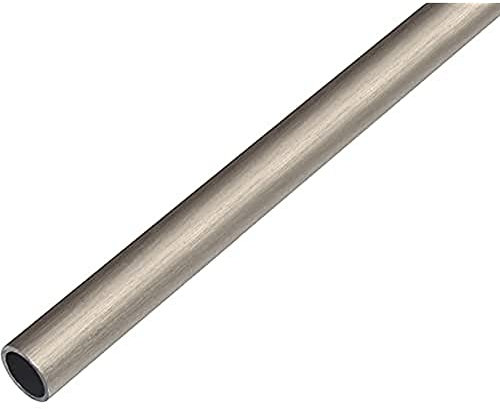 Alberts 488697 Rundrohr | Aluminium, edelstahldesign, dunkel | 1000 x 15 x 1 mm