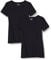 Amazon Essentials Women's Regular-Fit Short-Sleeve V-Neck T-Shirt, Pack of 2, Black, XL
