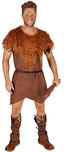 TecTake dressforfun Disfraz para Hombre Edad de Piedra | Atuendo cómodo | Incl. cinturón y Calentadores Muy estilosos (L | no. 301346)