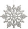 OULII 12 Stücke Schneeflocken zum Aufhängen Weihnachtsbaumschmuck Christbaumanhänger Weihnachtsdekoration Fenster Anhänger (Silber)
