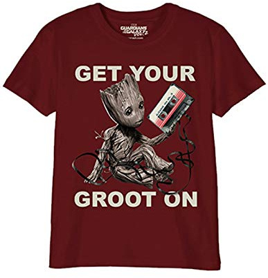Guardians of the Galaxy Kinder T-Shirt Groot Mixtape zu Vol. 2 Marvel Baumwolle rot