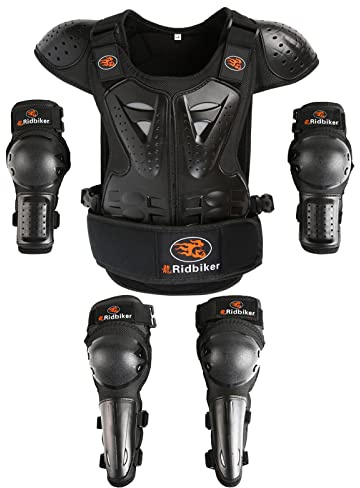 Ridbiker - Chaleco protector de espalda para motocicleta, motocross y patinaje