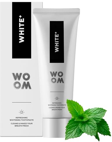 Woom White+ Whitening Toothpaste Zahnpasta zur Zahnaufhellung mit Fluorid 75 ml