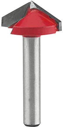 V-Nutfräser von BE-TOOL, 22 mm × 120 ° Hartmetallbestückt, 2 Nuten, V-Typ, Nutfräser, CNC-Gravur, 3D-Holzbearbeitung, Fräser mit 6-mm-Schaft