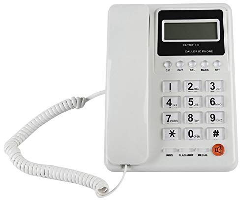 Téléphone Filaire Filaire, Téléphone Filaire Filaire, Téléphone Fixe avec répondeur pour Domicile/hôtel/Bureau avec Identification Automatique du système Dual DTMF/FSK