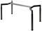 boho möbelwerkstatt Schreibtischgestell, Konferenztischgestell, Tischgestell, höheneinstellbar in Schwarz RAL9005 für Tischplatten von 180 x 80 cm