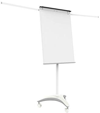 Flipchart 100x70cm, Mobil, auf Rollen, Höhenverstellbar, Magnetisch, Trocken Abwischbar, EXCLUSIVE