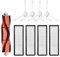 HUAYUWA - Juego de accesorios de repuesto para aspiradora Mijia 1C, 1 cepillo principal + 4 cepillos laterales + 4 filtros HEPA