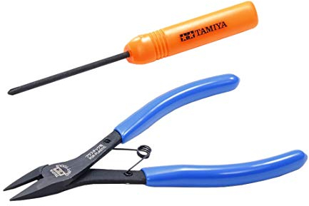 TAMIYA Craft Tools MINI4WD Werkzeug-Seitenschneider, (+) Schraubendreher ITEM74158