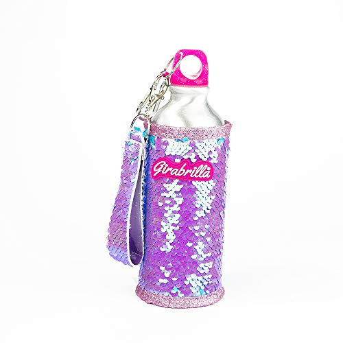 Girabrilla Nice Group Eco Bottle 24h Glossy Lilla/Azzurro 500 ml-Bottiglia Ecologica in Alluminio con Un Scintillante Rivestimento Rimovibile di Paillettes, Colore, 02534E