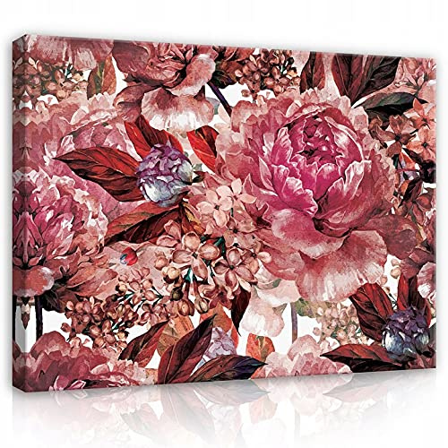 WallArena Leinwand Bilder 60x40 cm | Blumen, Leinwandbilder, Bild auf leinwand, Format: 100x75 cm (BxH) - einteilig auf Canvas Leinwand. Das Leinwand