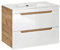 Comad Meuble de lavabo 80 cm Aruba blanc avec lavabo inclus, Meuble de lavabo à suspendre, couleur blanc brillant, meubles de salle de bain modernes