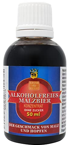 Alkoholfreie Malzbier-Konzentrat-Drops | 1 Flasche 50 ml ergibt 25 Liter | hochkonzentriertes Aroma | ohne Zucker | für Wassersprudler | prickelnd | kalorienarm | ohne Konservierungsstoffe