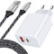 USB C Ladegerät 20W, PD & QC3.0 USB Netzteil Typ C Stecker Schnellladegerät Ladestecker mit 1.8M C Kable für Samsung Galaxy A15/A55/A35/A16/A54/A34/A53/A23/A33/S25/S24/S23/S22/S21/S20/Z Flip6 Pixel 8a