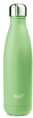 Bottiglia isotermica, 500 ml, colore: verde pastello, dimensioni ø 7 x 26 cm di altezza