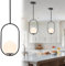 Black Pendant Light Fixtures Mid Century Pandant Lighting Sphere Glass Pendant Lights for Kitchen Island Required 1*E14 Bulb