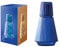 Juego de Jarra Y Vaso de Agua de Noche Vintage de 34 Oz, Jarra de Agua de Noche de Cristal a Rayas Clásicas con Vaso de Vaso, Jarra de Agua de Cristal Transparente para Mesita de Noche de(Azul)